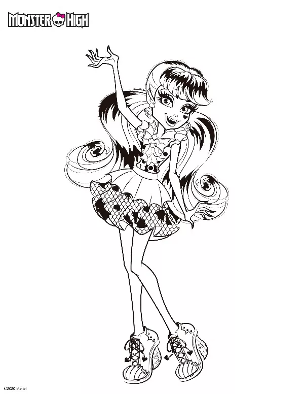 Monster High Colouring Sheet 1